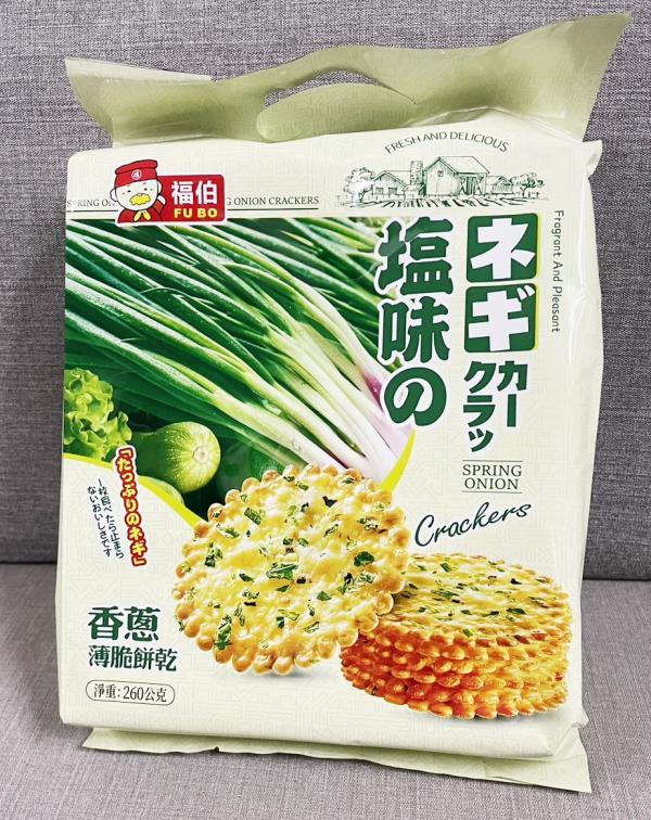 福伯-香蔥薄脆餅乾 260g/包