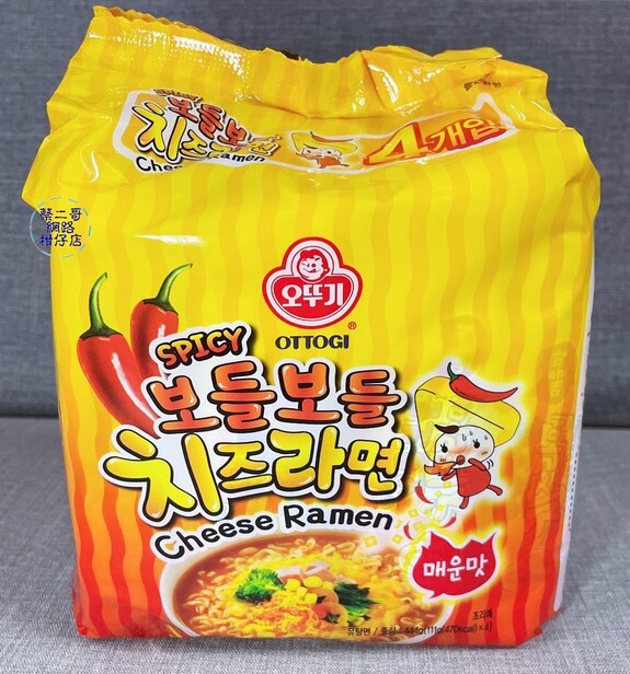韓國-不倒翁- 辣起司拉風味拉麵  (111g*4入)/袋